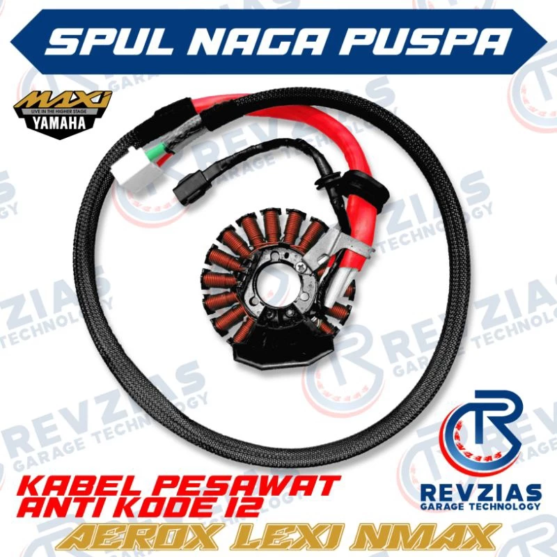 Spul Racing Aerox Nmax Lexi Spul Naga Puspa Kabel Panjang Langsung Colok Sgcu Anti Kode 12 Plug And Play